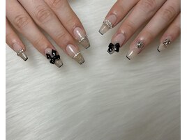 フラッシュ×リボンネイル