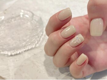 アイネイルズ 渋谷店(I nails)/【Saki.o】ぷっくりリボン