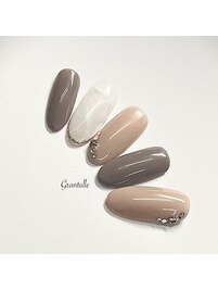 シンプルタイダイ柄ネイル