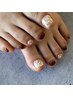 【持ち込み/フットネイル】シンプルアート　￥8000