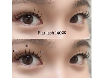 フーフロー(Fooflow)/【束感】フラットラッシュ140本