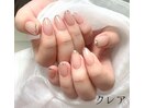 ガラスフレンチネイル(