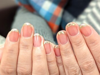 エムスラッシュ ネイル センター北店(M.SLASH)/パラジェル　ガラスフレンチ♪