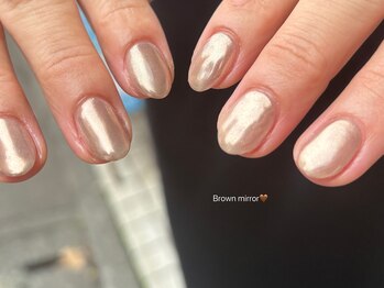ノーヴェネイル 国分寺(nove.nail)/ブラウンミラーネイル