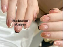 アムールユシマテン 上野湯島店(Amour)/秋ネイルフレンチ