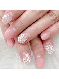 お花ホログラムネイル