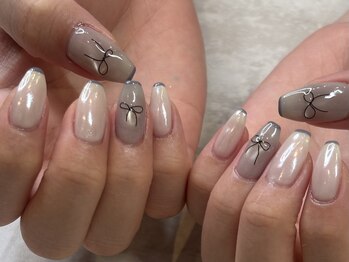 リッシュ(RICHE)/ブルーグレーリボンネイル