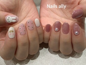 ネイルズアリー 立川店(Nails ally)/キャラクター×3Dネイル×お花