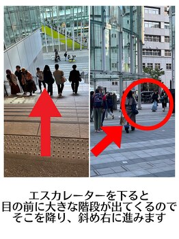 ロレインブロウ 渋谷店/JR新南口からの経路2