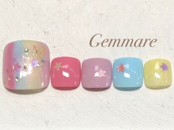 ジェンマーレ 青葉台店(Gemmare)/カラフルパステルスターネイル