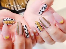 ボネール(nail ＆ eyelash Bounail)/アニマル　牛柄　パステル