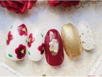 成人式ネイルシンプルアート10本