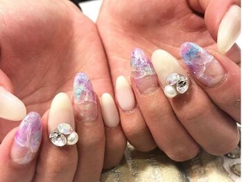 ネイルサロン ティディ(TIDY)/きれいめマーブル