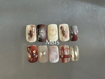 バレンタインネイル