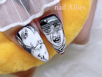 アリーズ(Allies)/モノクロ痛ネイル