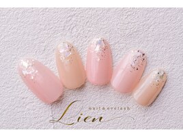 ピンク×ベージュラメシェル