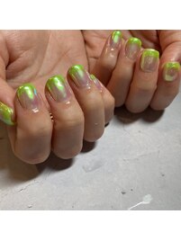 【蛍光パウダーネイル】