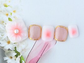 ぷっくりチークフラワー