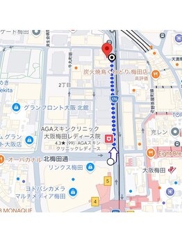 マリーテレジア 梅田茶屋町(MARIE TERESIA)/道案内
