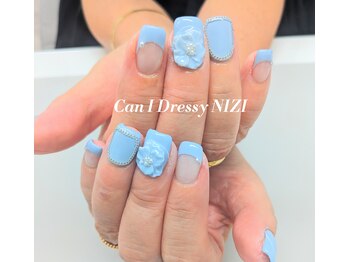 キャンアイドレッシー ニジ(Can I Dressy NIZI)/エンボス＆フレンチライン
