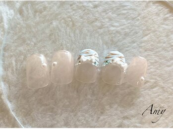 エイミー 大宮店(AMY)/ふんわりゼブラフレンチネイル