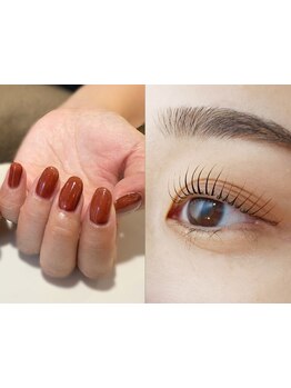 ネイル・アイメニューの同時施術が可能