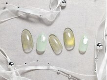 パープルの爪屋/透け感おしゃれカラーネイル