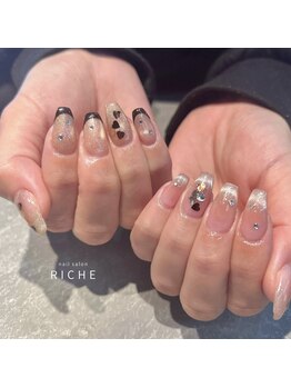 リッシュ(RICHE)/チョコ色バレンタインネイル!
