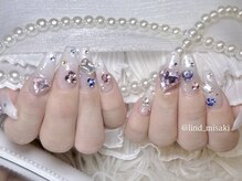リンドネイル バイ モカ アンド ララ(Lind nail by moca and LaLa)/【misaki】宝石ネイル