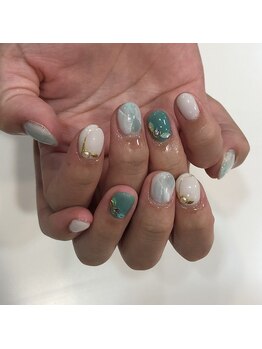 グラマラス アンジェアイ 荻窪店(glamourous ange eye)/大理石ネイル