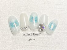 エストラッシュアンドネイル 銀座店(est lash&nail)/雪の結晶グラデネイル