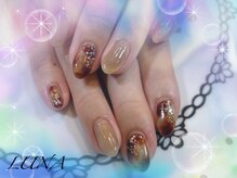 ネイルアンドまつ毛エクステ ルーナ 八王子店/☆べっ甲柄ネイル☆