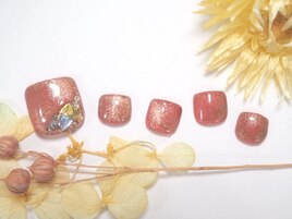 ピンクマグネットネイル