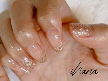 イハナ(ihana)/ラメワンカラー&フレンチ