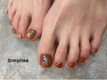 シンプリー 下北沢店(Simpliee)の写真/足元から華やかに！ハンドネイルが出来ない方にも◎ふとした時に見えるフットネイルで気分UP♪