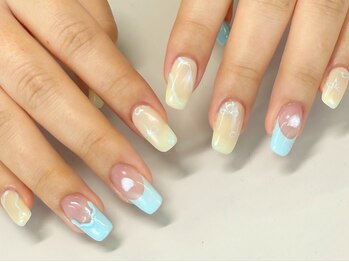 Spring ribbon nail♪