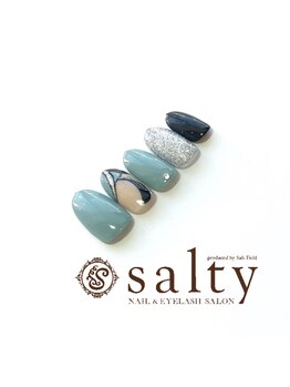 ネイルアンドアイラッシュサロン ソルティ 寺田町(salty)/プッチ柄ネイル