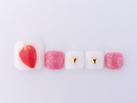いちごフットネイル6600円