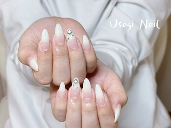 ウサギネイル 新大久保店(usagi nail)/マグネットフレンチ秋可愛い
