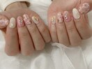 フラワーネイル　うる艶　上品