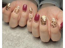 モンルポ 大阪梅田店(MonRepos)/レオパード/秋ネイル/9月ネイル