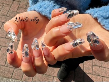 ネイルズアリー 立川店(Nails ally)の写真/長さ出し最新ジェルネイルDAIAMI導入!透明感&強度◎ジェルネイルもお任せ/立川ネイル/オフのみ