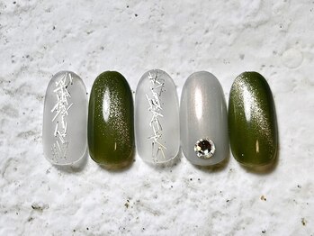 グリーンマグ&マットネイル