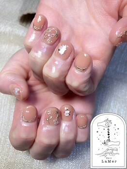 フラワーミラーネイル☆