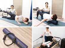 ヒトイキ(HITOIKI)の雰囲気（リフォーマー完備。道具を使ったピラティスも行います）