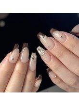 ネイルアトリエビー(nail atelier be’)/ブラウンフレンチdesign