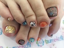 ネイルサロン 爪吉/高級感◎キラキラフット♪