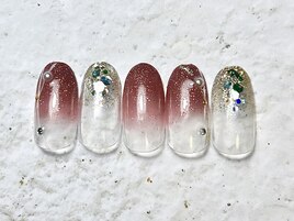 ピンクグラデーションネイル