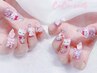 【チップジェルスカルプ長さだし】 ワンカラーパーツ無制限付け放題 ￥11980