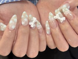 小花柄ネイルChinatsu指名パーツ